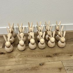 Wooden bunnies