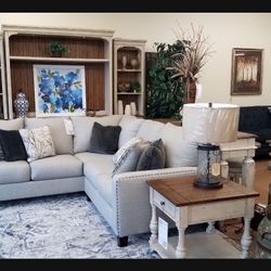 Modular Fog L Shaped Comfy Sectional Couch By Ashley 🤩 Brand New 💥 $39 Down Payment 🫵 Delivery Available ✅