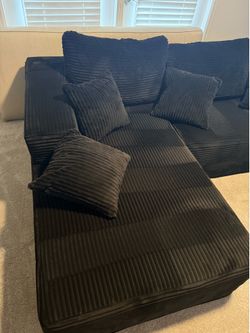 Black sectional couch