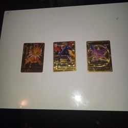Gold Pokemon cards 