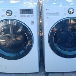 LG SET WASHER AND ELECTRIC DRYER WORKING PERFECT 