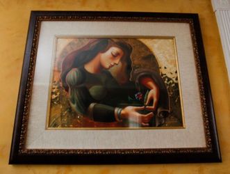 OLEG ZHIVETIN LIMITED EDITION MODERN ABSTRACT PAINTING “FORGET ME NOT INSPIRATION " #70/125