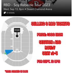 RBD Concert Tickets 