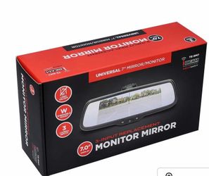 iBeam TE-RM7 7-Inch Rear View Mirror Camera Monitor Single View with 3 Inputs
