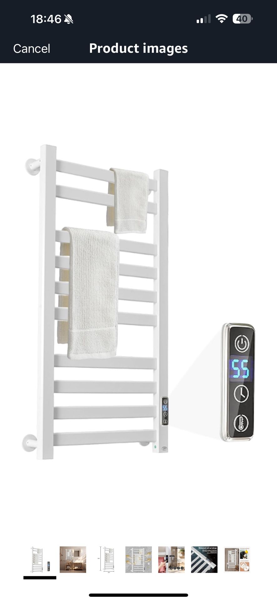 Heated Towel Rack Wall Mounted for Bathroom Towel Warmer Racks with Timer & Temperature Multi-Level Adjustments with 10 Bars for Bathroom Shower Hot T
