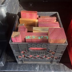 Crate Of Exotic Hardwood Scraps
