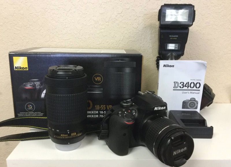 Nikon D3400 Bundle 18-55mm & 70-300mm