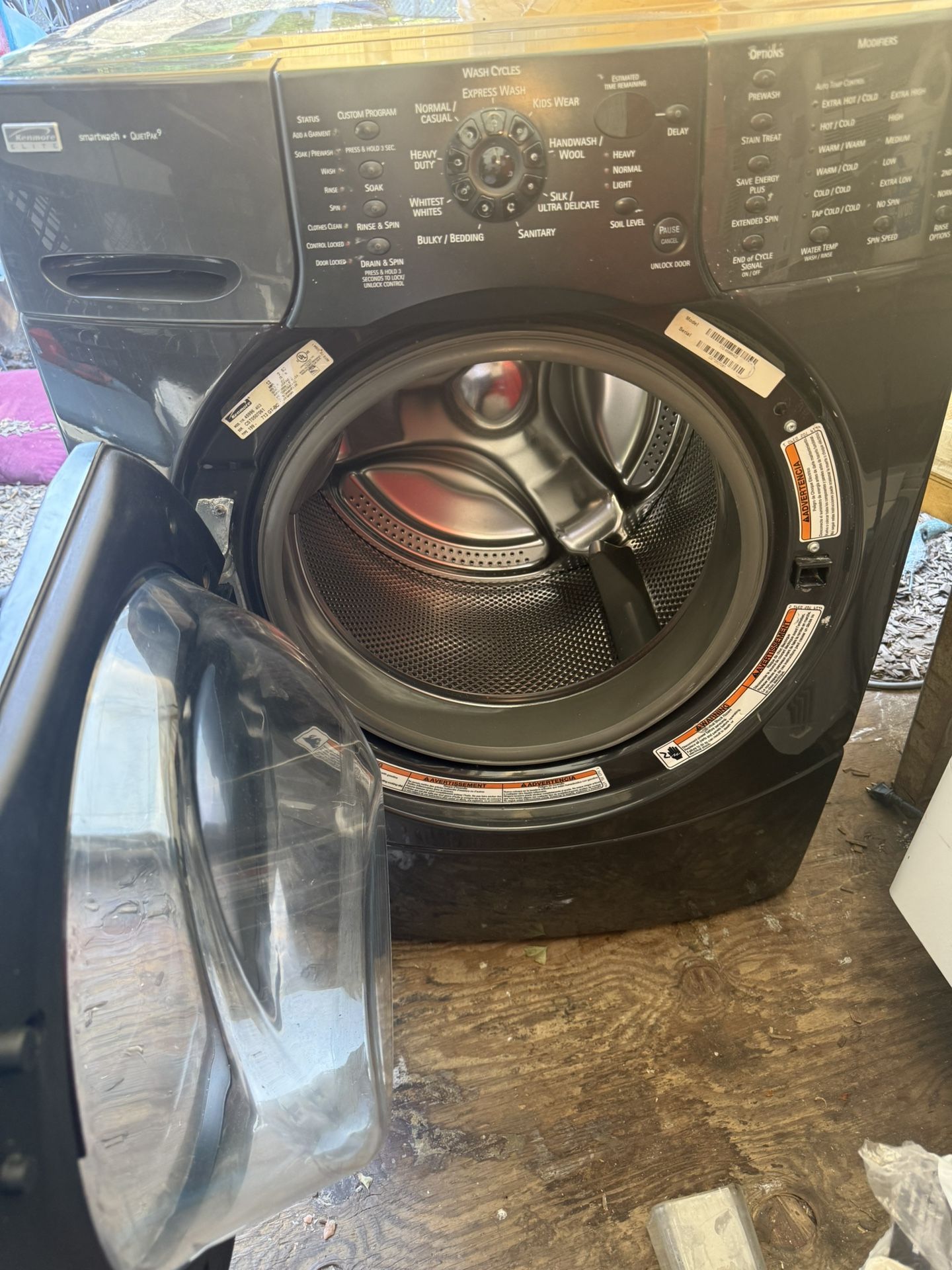 kenmore Elite Smart Wash, Quiet Pack Nine washing machine