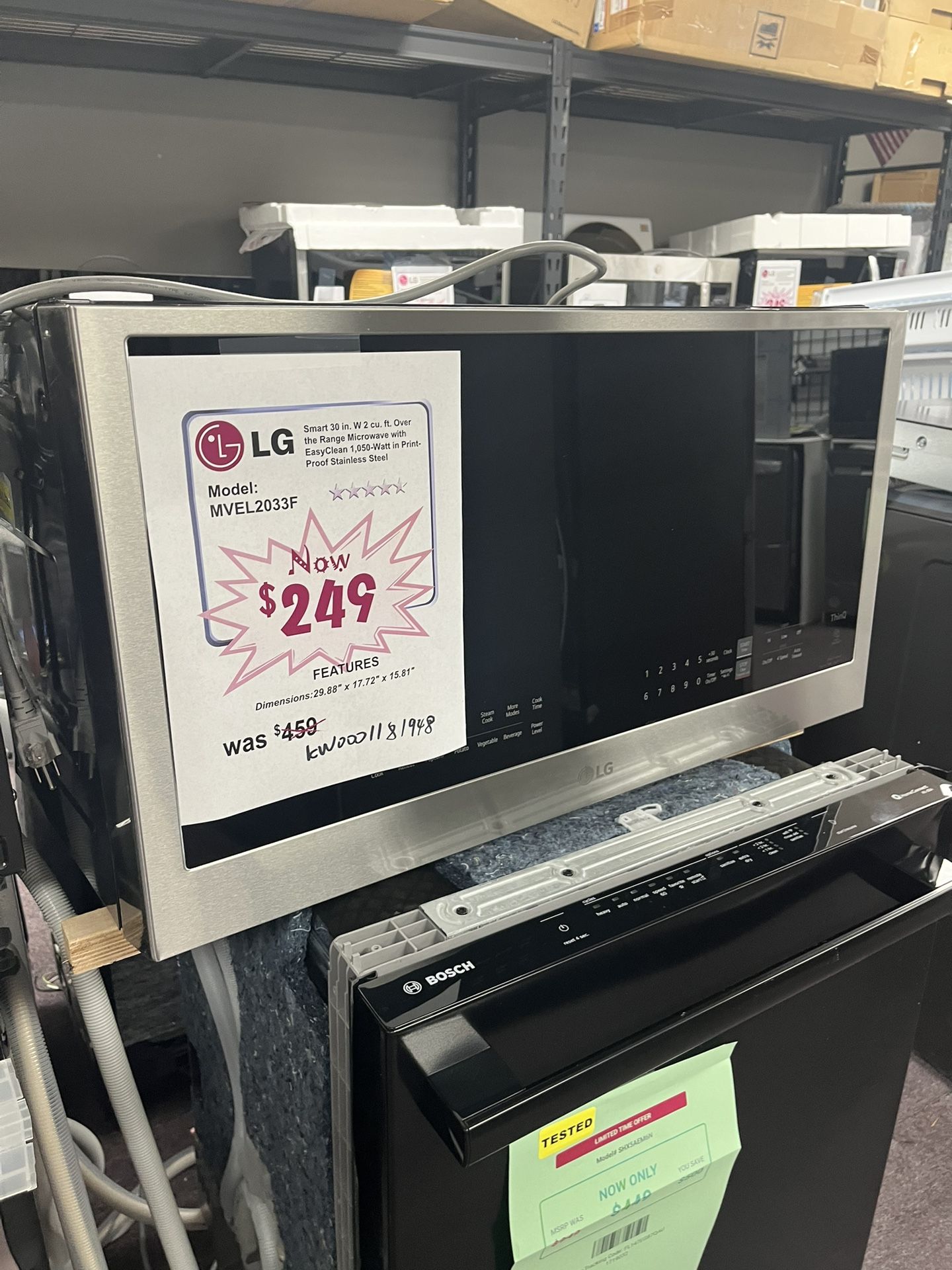New Scratch Dents Microwave LG 30’ Over The Range Stainless Steel