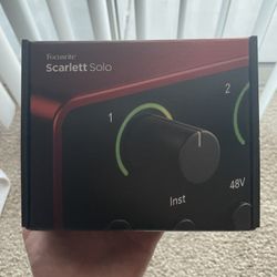 Scarlett Solo Interface