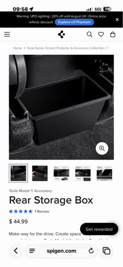 Tesla Model Y Rear Storage Box