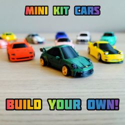 Build Your Own Custom Tiny Kit Card Model Cars!