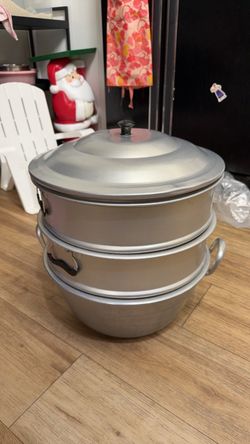 Aluminum 3-tier Steam Pot / Steamer Set
