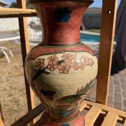 Vintage Brass and Enamelled Vase