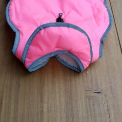 Dog Rain Coat, Size Small,  Reflective Hot Pink
