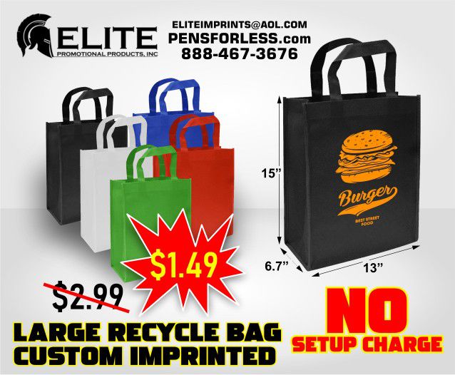 Brand New Recycle Bags With Your Own Logo On It