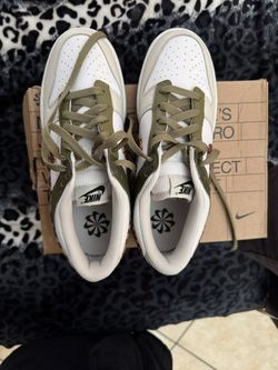 Nike Dunk Low Olive and White Casual Sneakers
