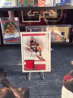 2018-19 Panini National Treasures Biography Materials James Harden #BM-JHD /99. basketball card. NBA. Rockets. sports card.