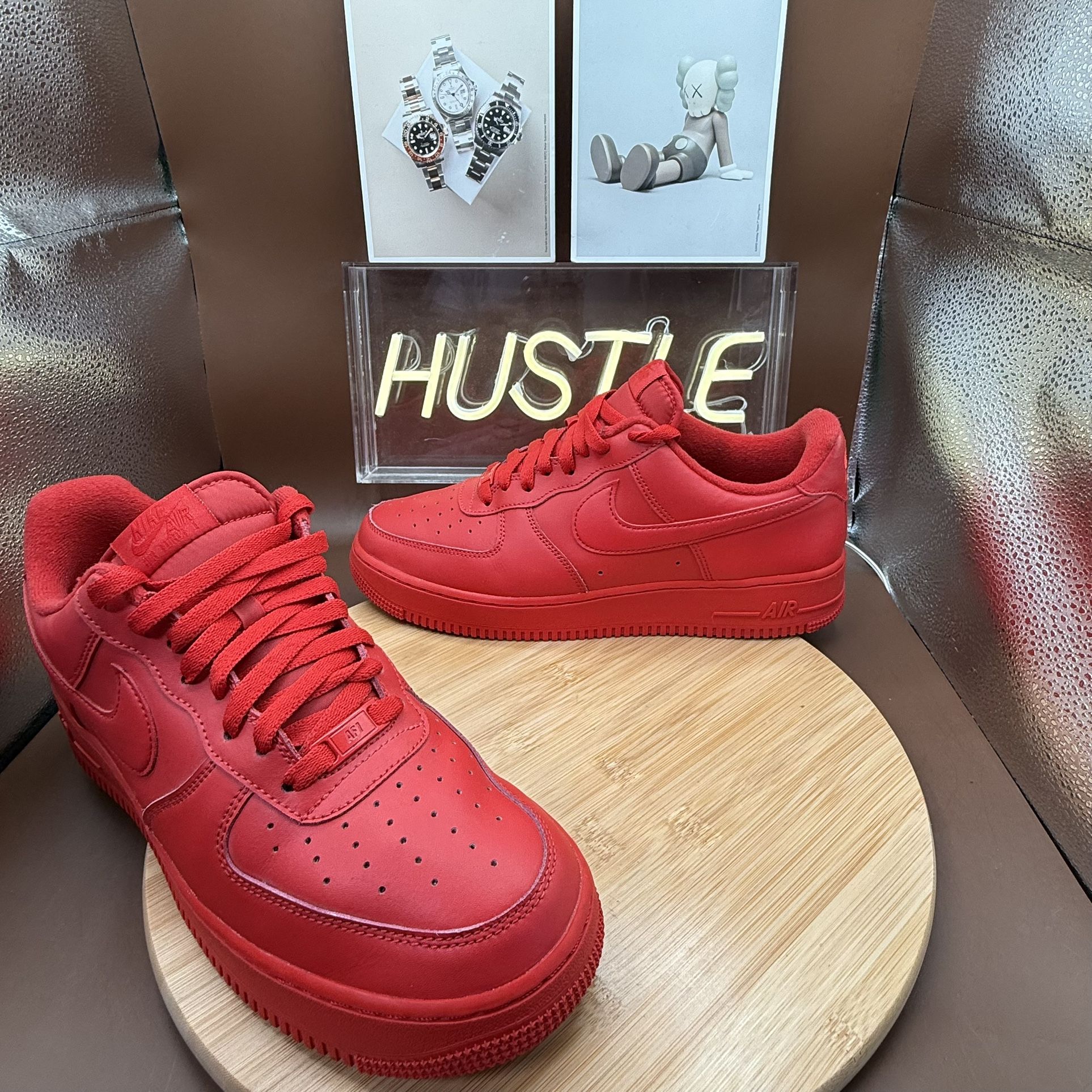 Nike Air Force 1 ‘07 LV8 1 Triple Red Men’s Size 10.5