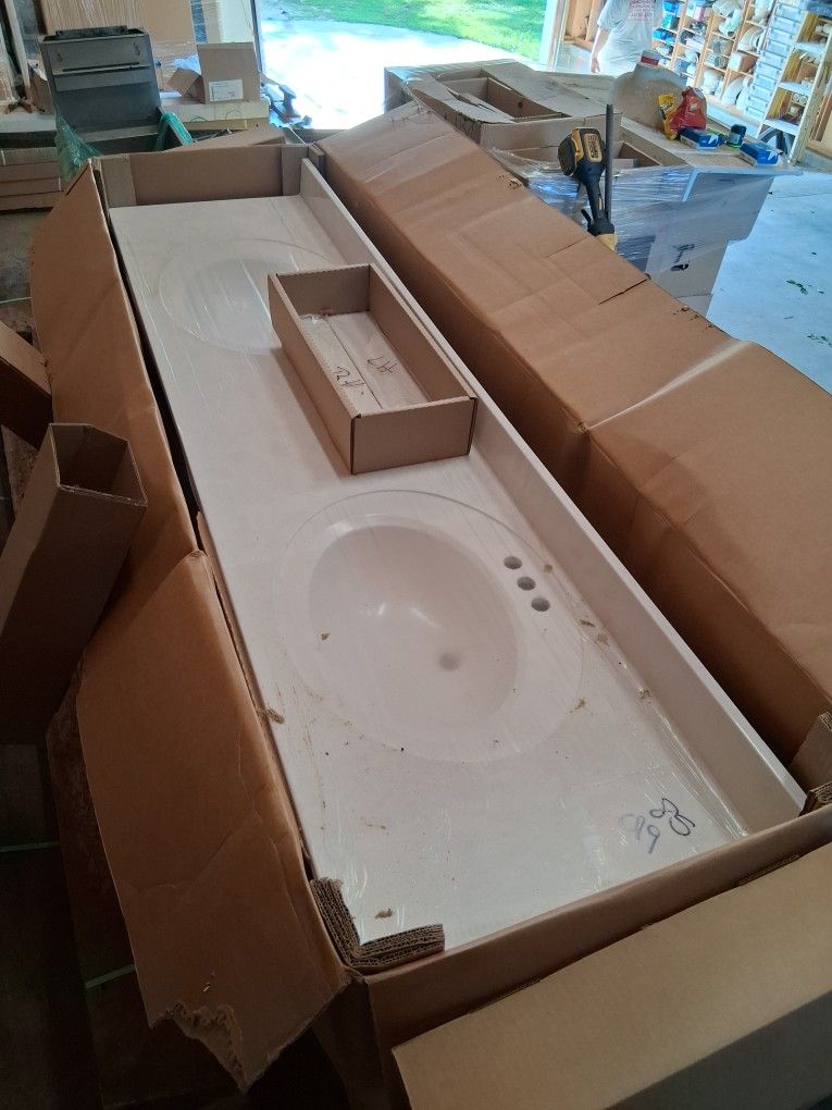 Double And Single Sink Tops