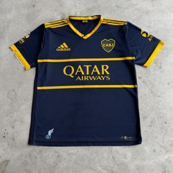 Vintage 2000s Boca Juniors Home Kit Adidas Soccer Jersey - L