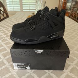 Nike Air Jordan 4 Black Cat Size 12 BRAND NEW