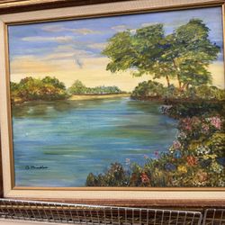 Original Hand-Painted Landscape.