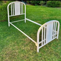 Vintage Twin Metal Bed Frame
