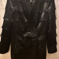 BCBG MacAzria Black Fringe Blazer  dress