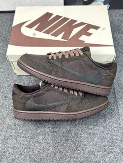 Nike Air Jordan 1 Low Brown Suede Sneakers
