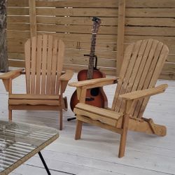Folding Adirondack Chair Half Assembled Lounge Chair Outdoor Wooden Patio Chair for Lawn Garden Backyard Deck Fire pit Pool Beach 350lb Weight Capacit