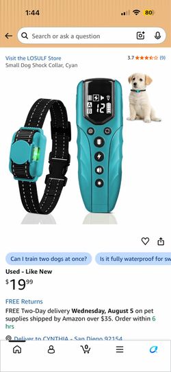 New training small dog shock collar