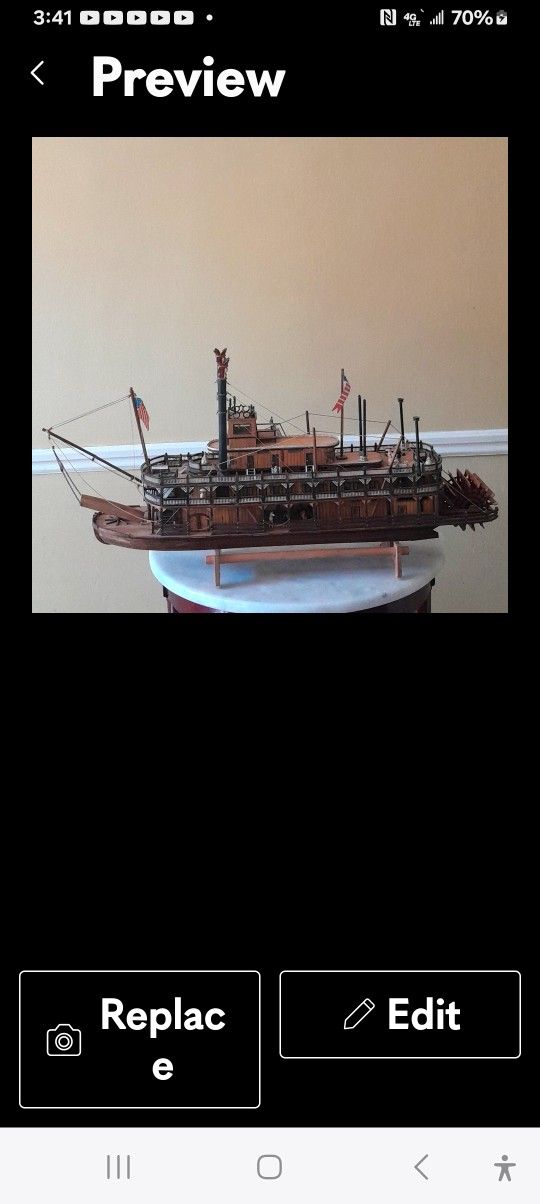 Large Custom Made River Boat Wooden