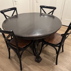 Dining table and chairs