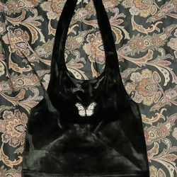 Black Butterfly Halter Top