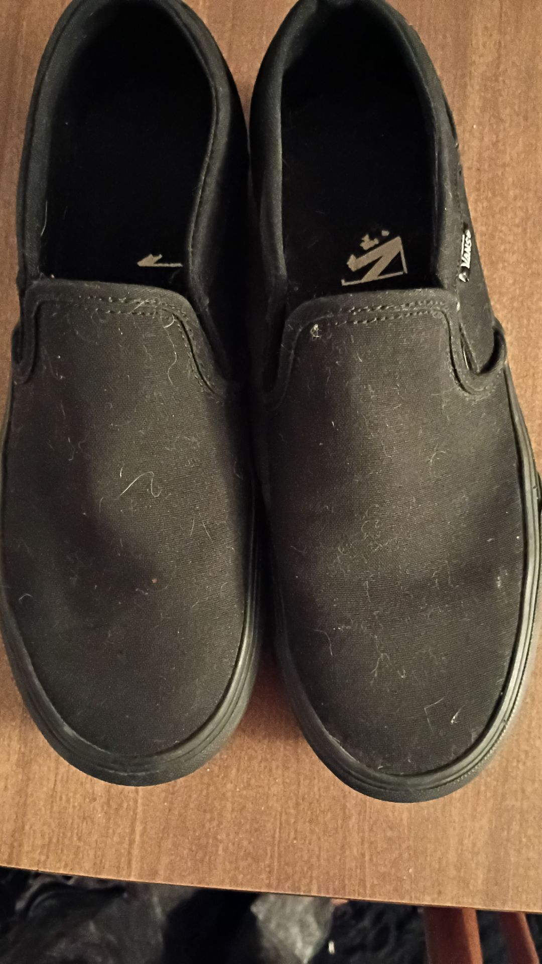 Black Vans, Like New sz 8