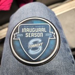 PWHL Seattle Torrent Inaugural Home Game Puck vs Minnesota Frost 11/28/25