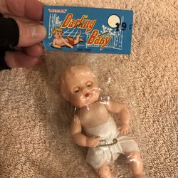 Vintage Blue Box 4” Sleepy Eye Darling Baby Doll In Diaper NIP