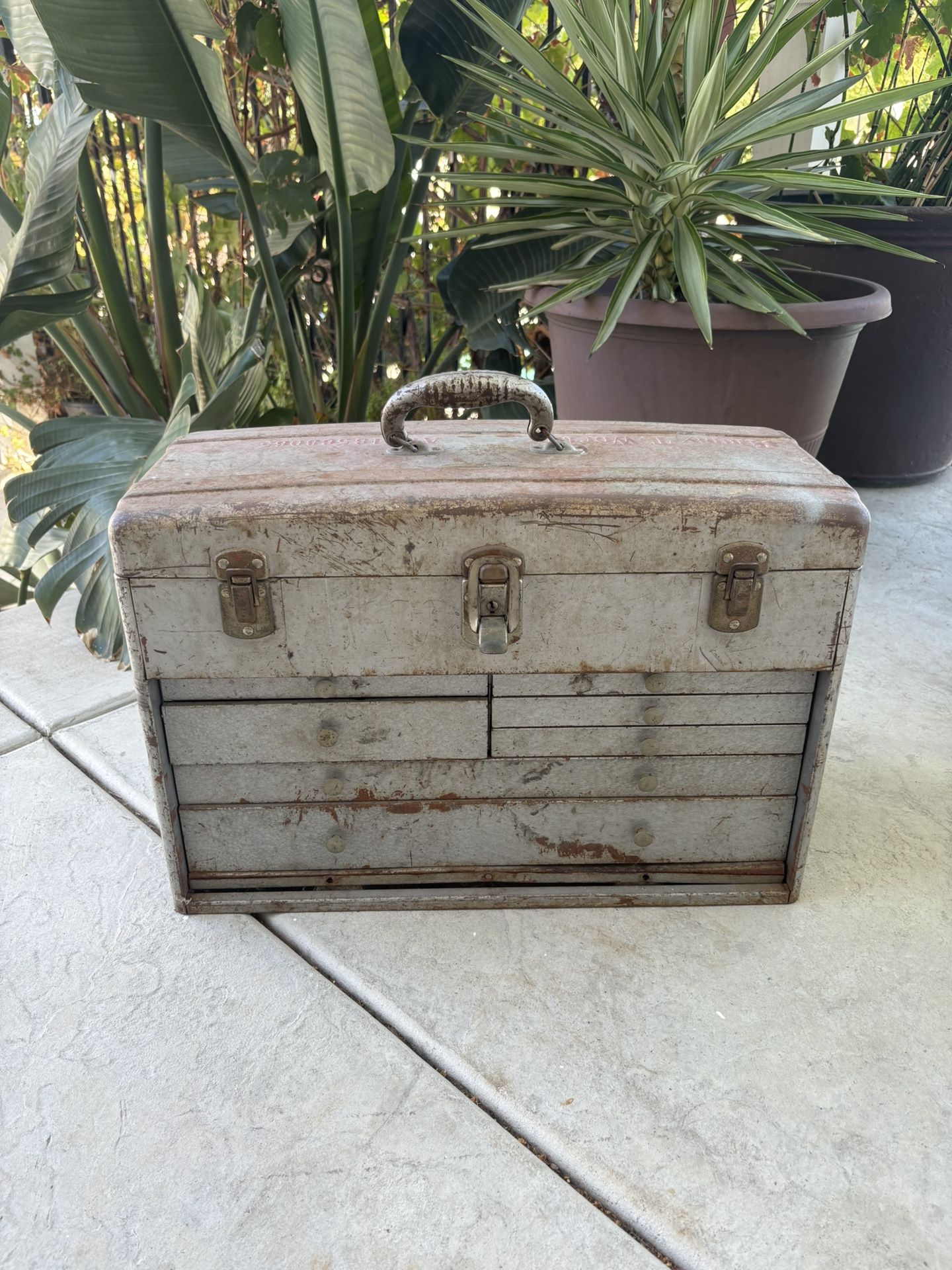 Vintage Union Steel 7 Drawer Chest Tool Box