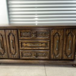 Hand-Carved China Cabinet 
