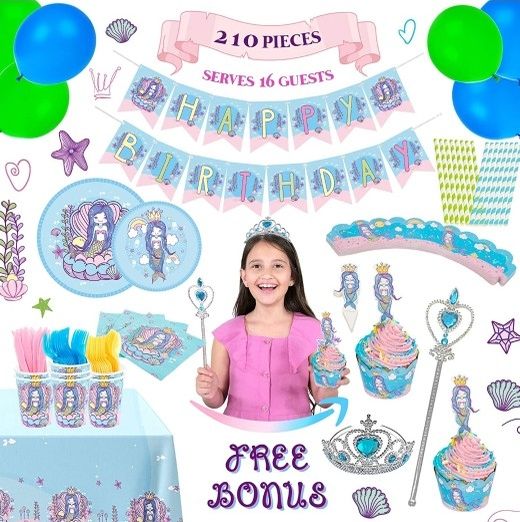 Mermaid Princess Birthday Party Decorations