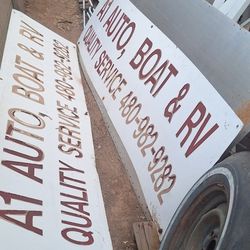 Aluminum  Sheet Pannels  3 Qty 7 To 8ft 2 To3 Ft Wide. Used For Signage.  Apache Junction Arizona 