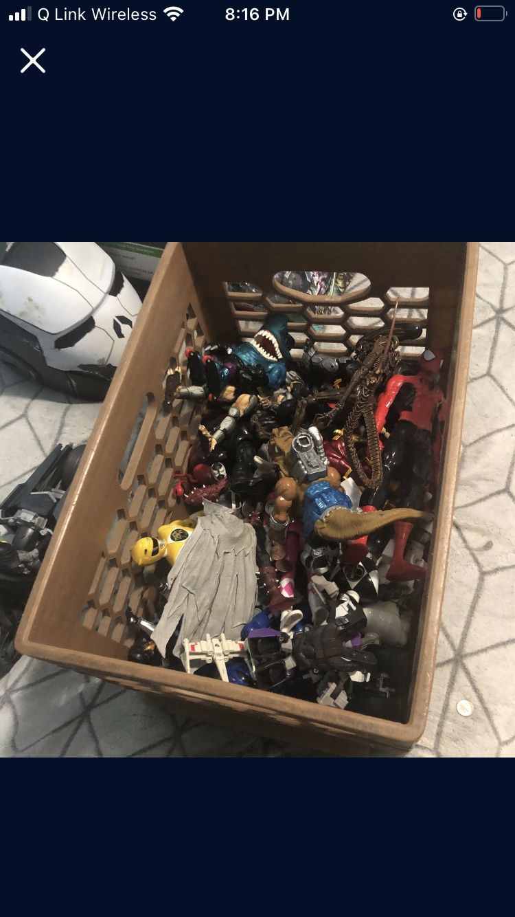 This Is Basket Full Of Action Figures 