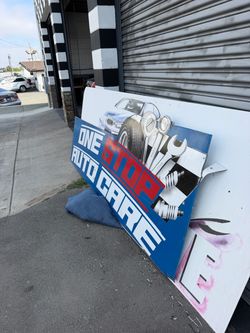 Auto care sign for garage