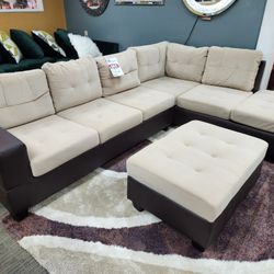 SECTIONAL WITH OTTOMAN BRAND NEW 