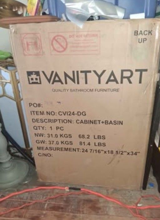 Bathroom Vanity Cabinet with Engineered Marble Top CVI DG