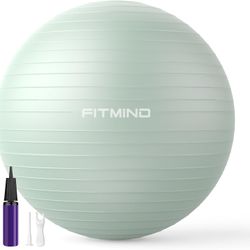 FITMIND_Extra Thick Exercise Ball Yoga Ball 22in/26in/30in for Workout Pregnancy