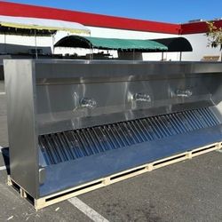 12 ft NSF Restaurant Hood And Exhaust Fan 24 HBS