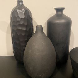 Black Minimalist Style Decor, Some From Pottery Barn Sold Individually 