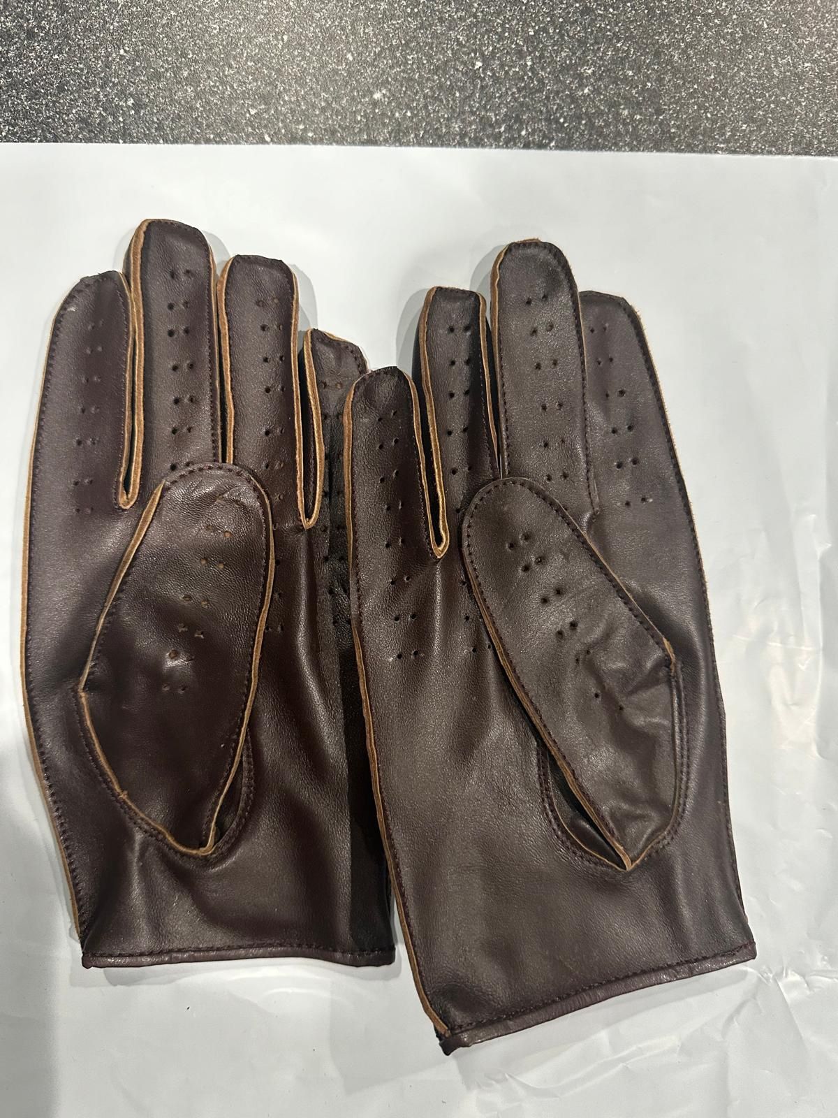 New Brown Leather Driving Gloves
